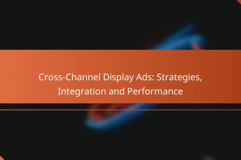 Publicités Display Cross-Channel : Stratégies, Intégration et Performance