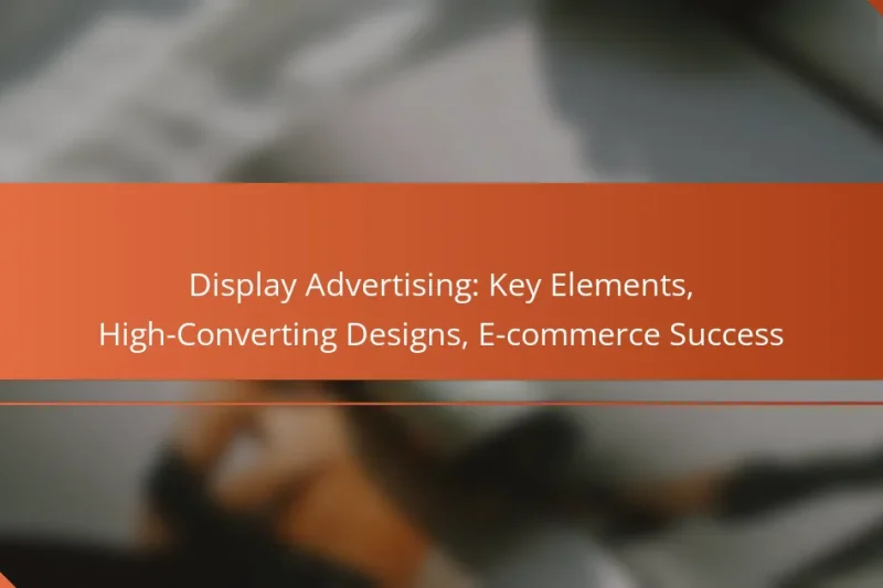 Publicité Display : Éléments Clés, Designs à Haute Conversion, Succès E-commerce