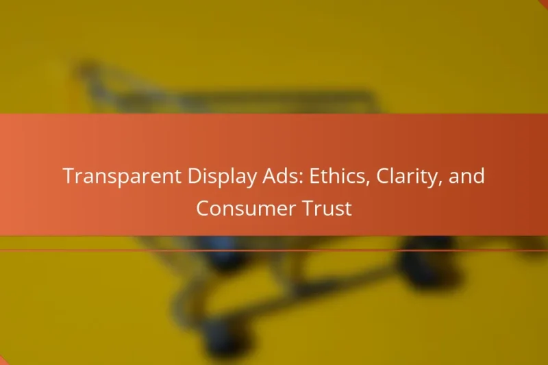 Publicités Display Transparentes : Éthique, Clarté et Confiance des Consommateurs
